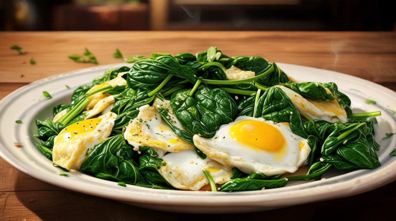 菠菜炒蛋