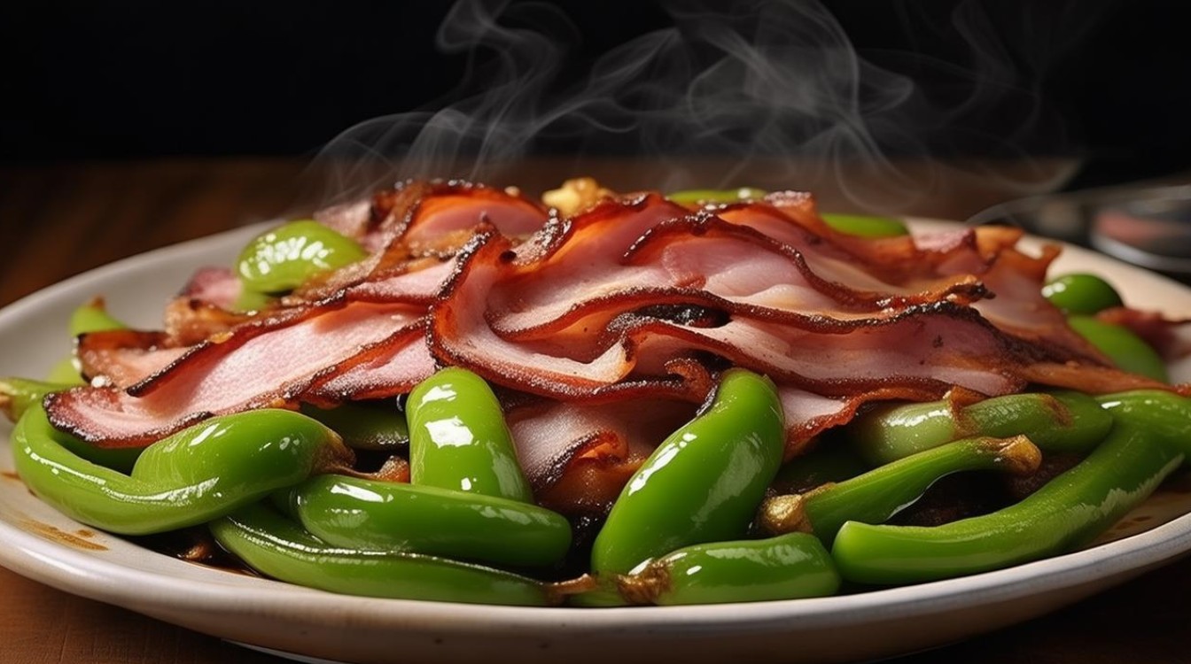 青椒炒培根