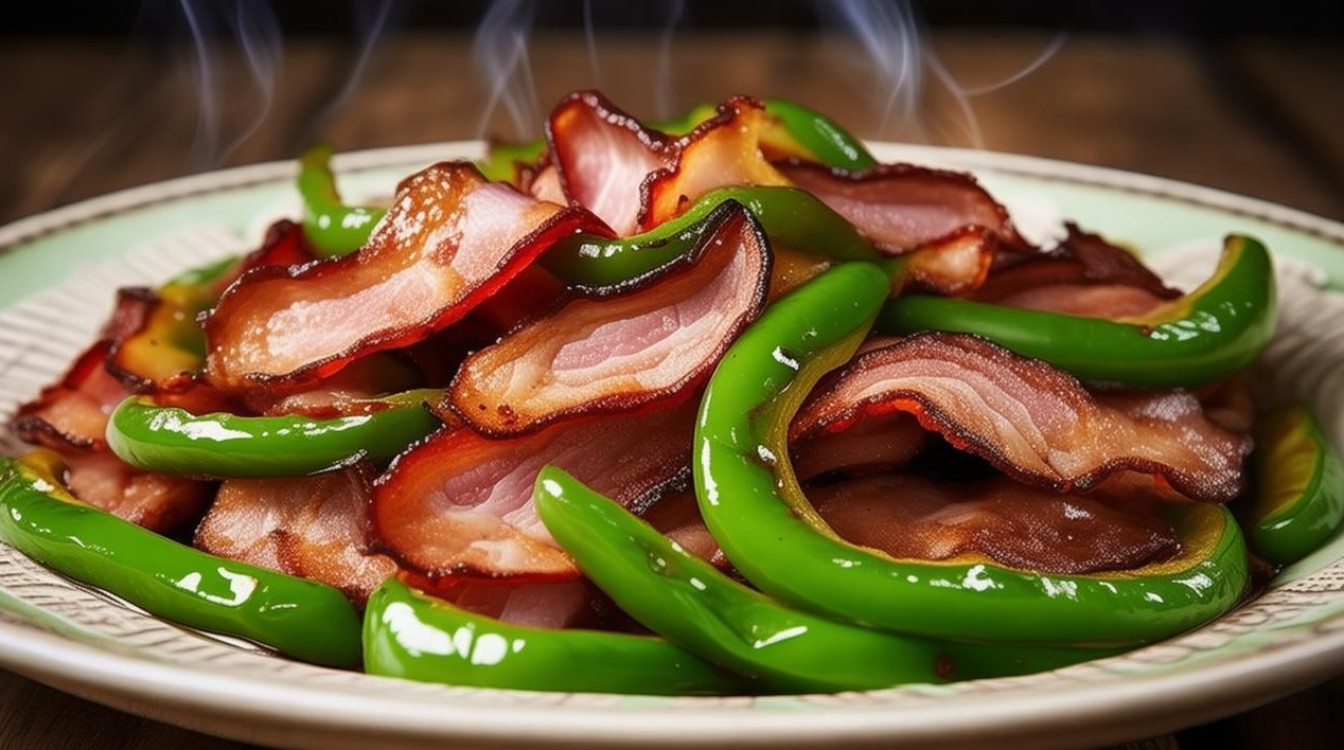 青椒炒培根
