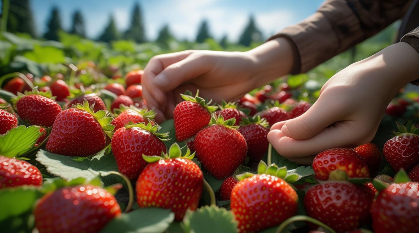 挑选草莓
