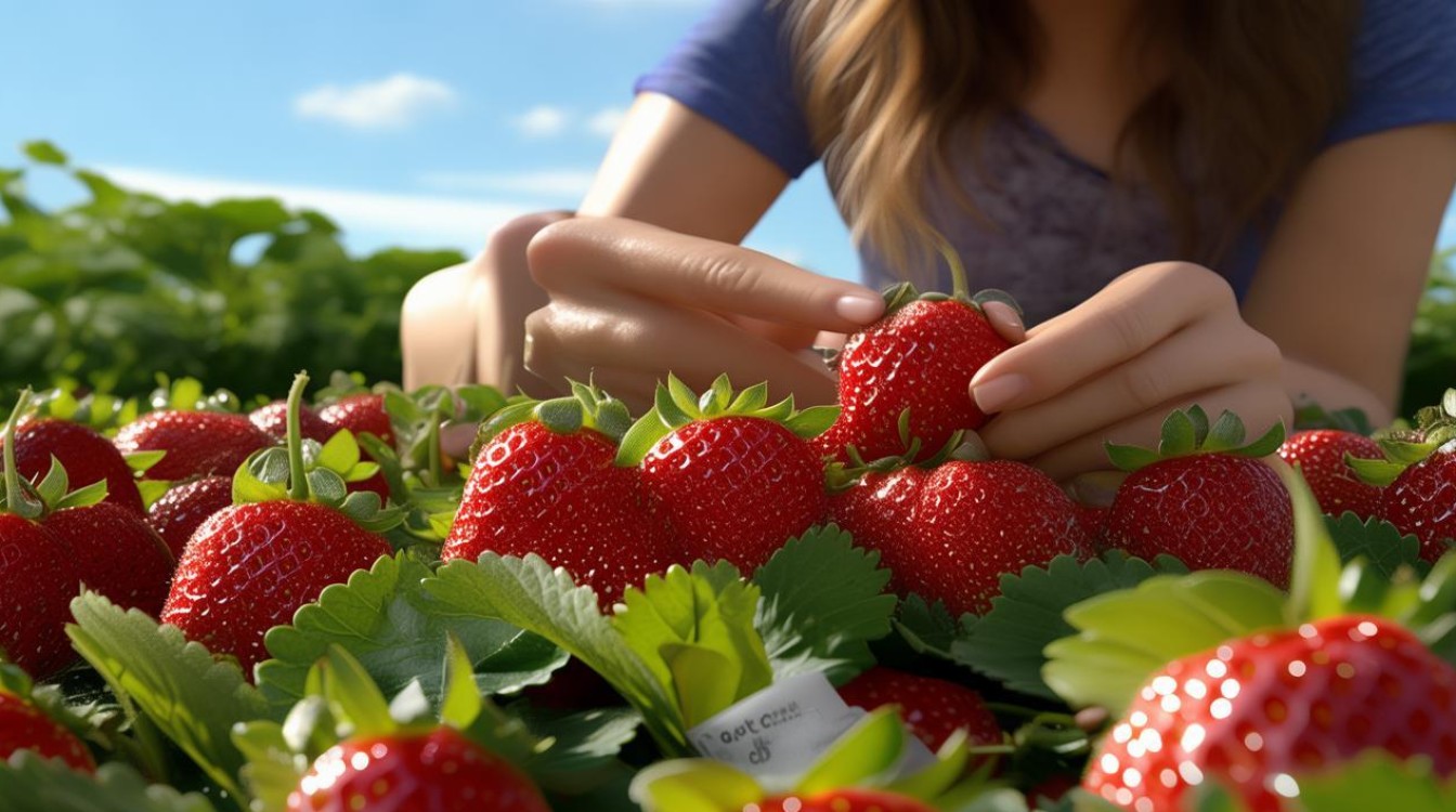 挑选草莓