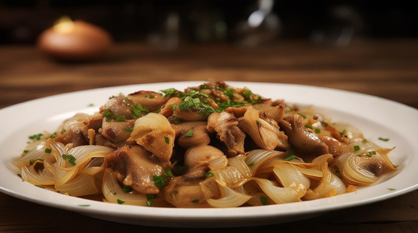 洋葱炒鸡胗 洋葱炒鸡胗