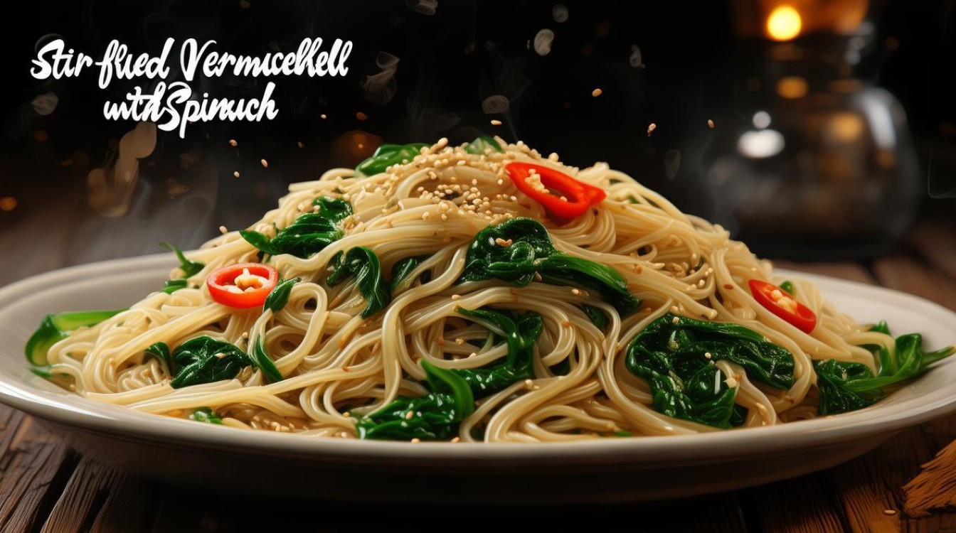 菠菜粉丝炒 菠菜粉丝炒