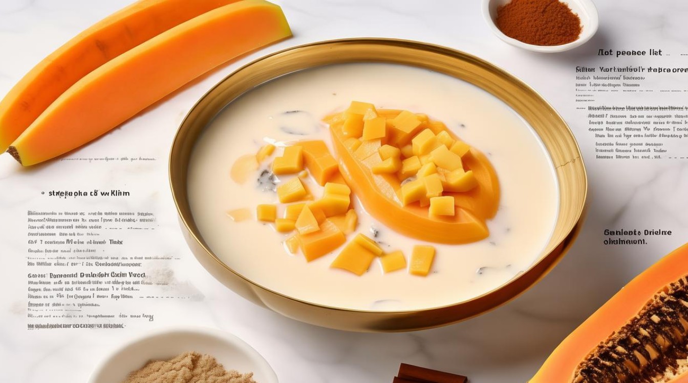 木瓜炖牛奶的做法