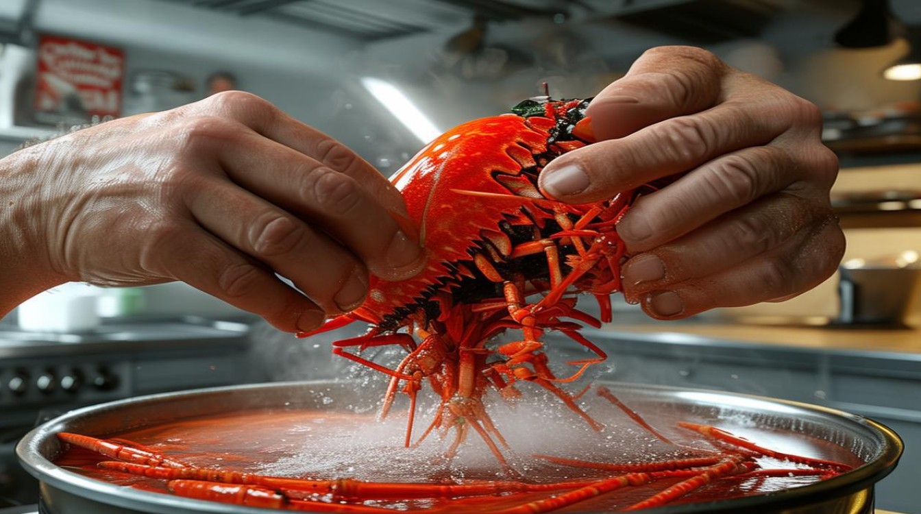 挑选龙虾