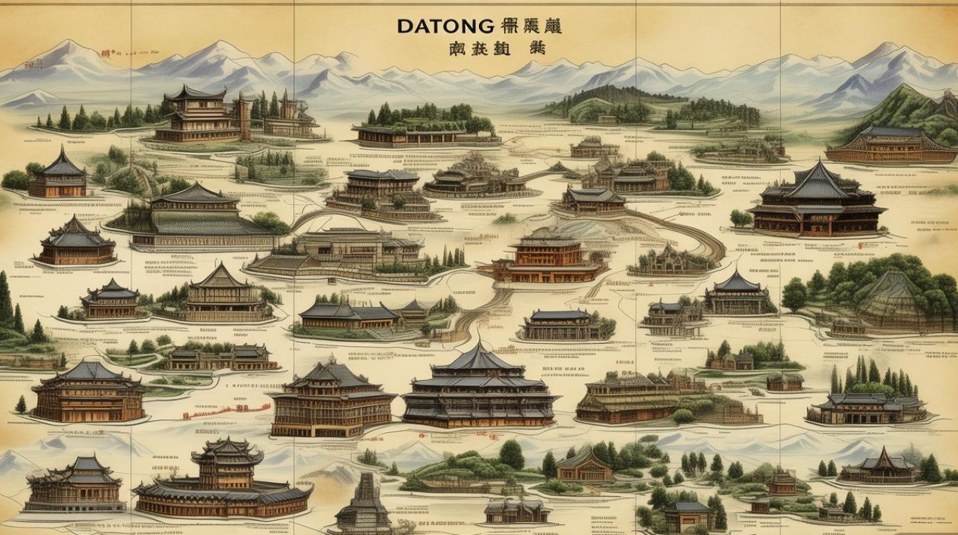 山西大同旅游景点地图 山西大同旅游景点地图