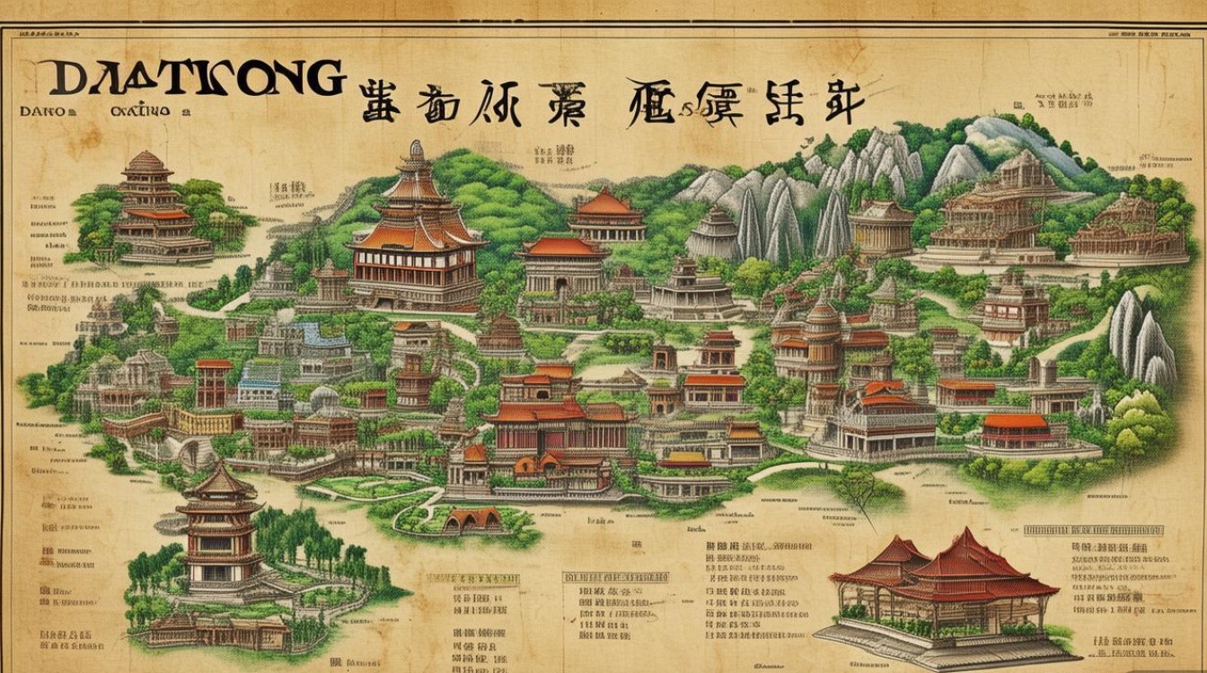 山西大同旅游景点地图 山西大同旅游景点地图