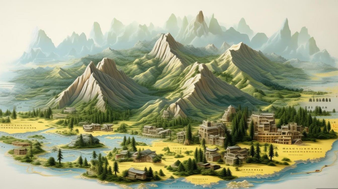 黄山主要景点分布图 黄山主要景点分布图