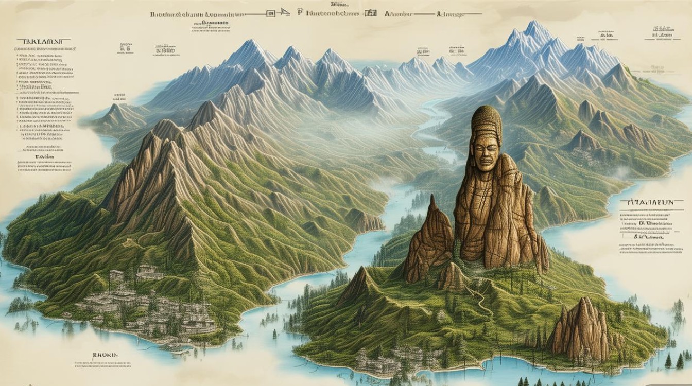 黄山主要景点分布图 黄山主要景点分布图