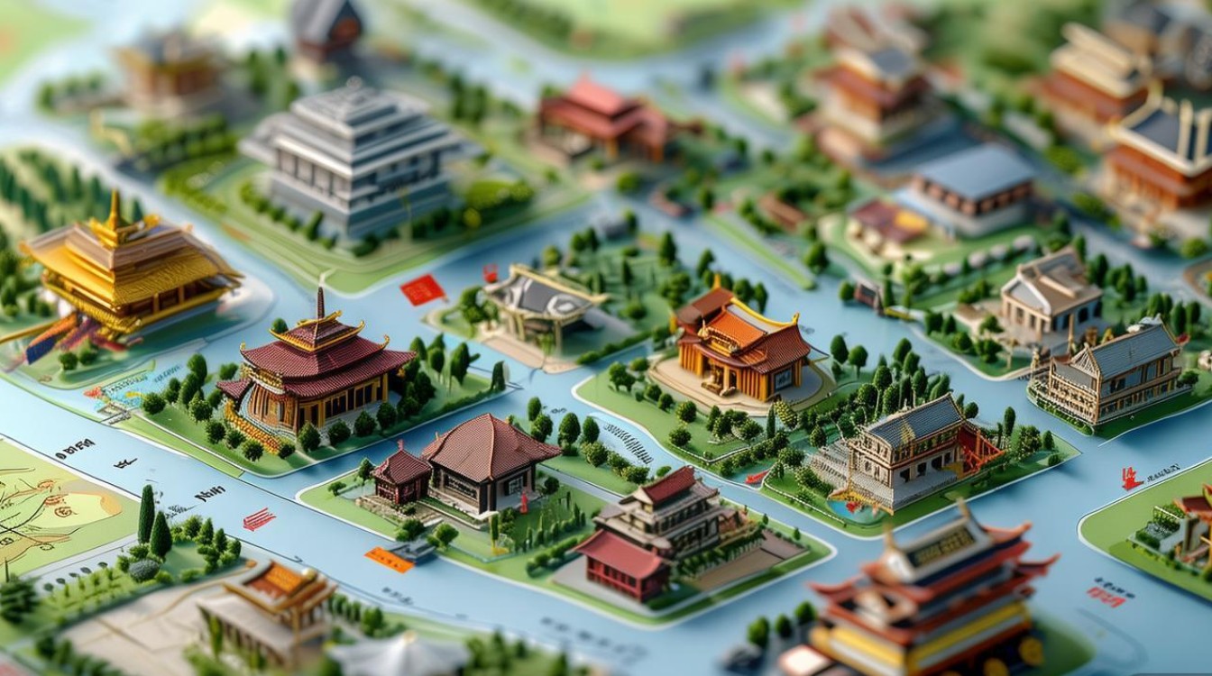 成都旅游景点示意图