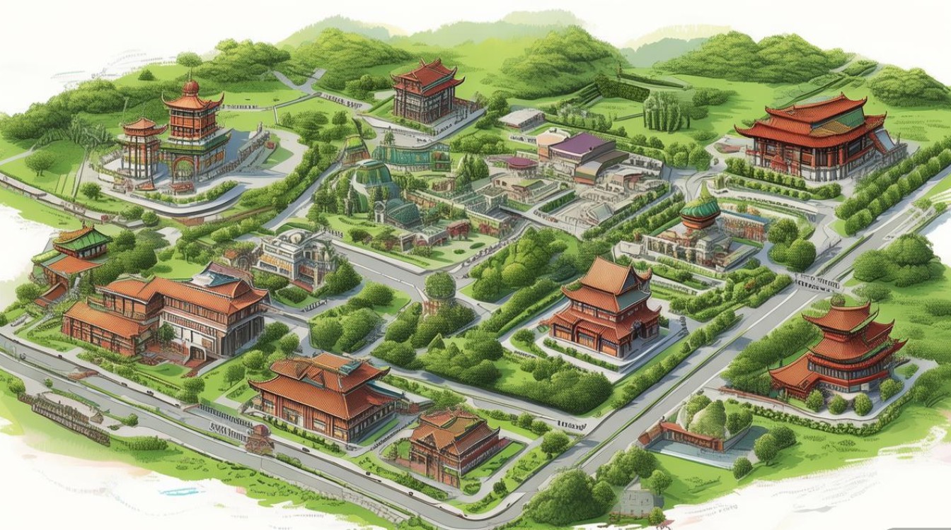 成都旅游景点示意图