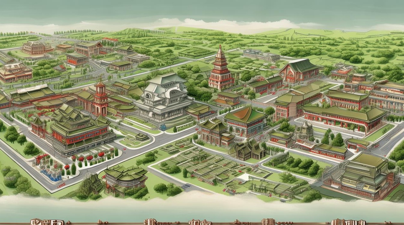 成都旅游景点示意图