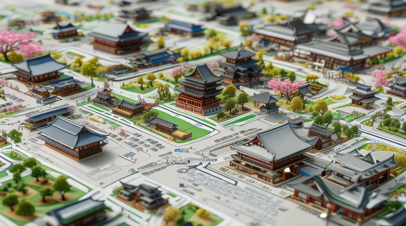 日本京都景点地图