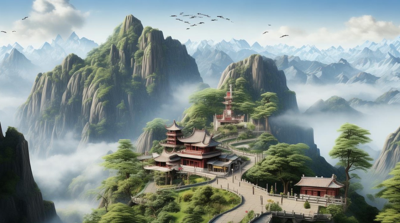 庐山旅游景点示意图