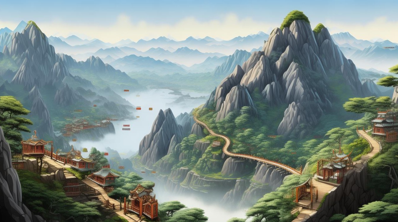 庐山旅游景点示意图