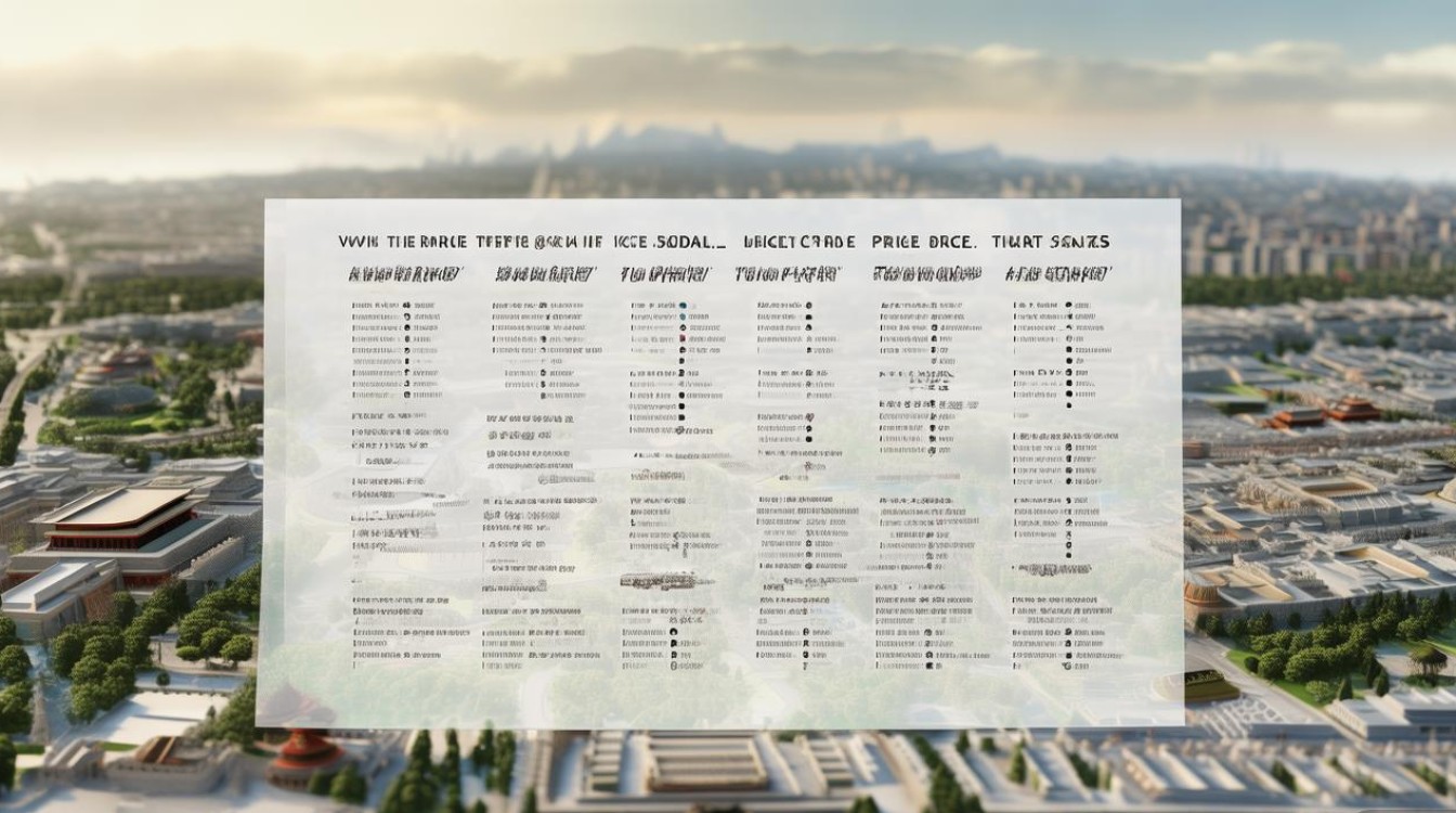 北京主要景点门票价格