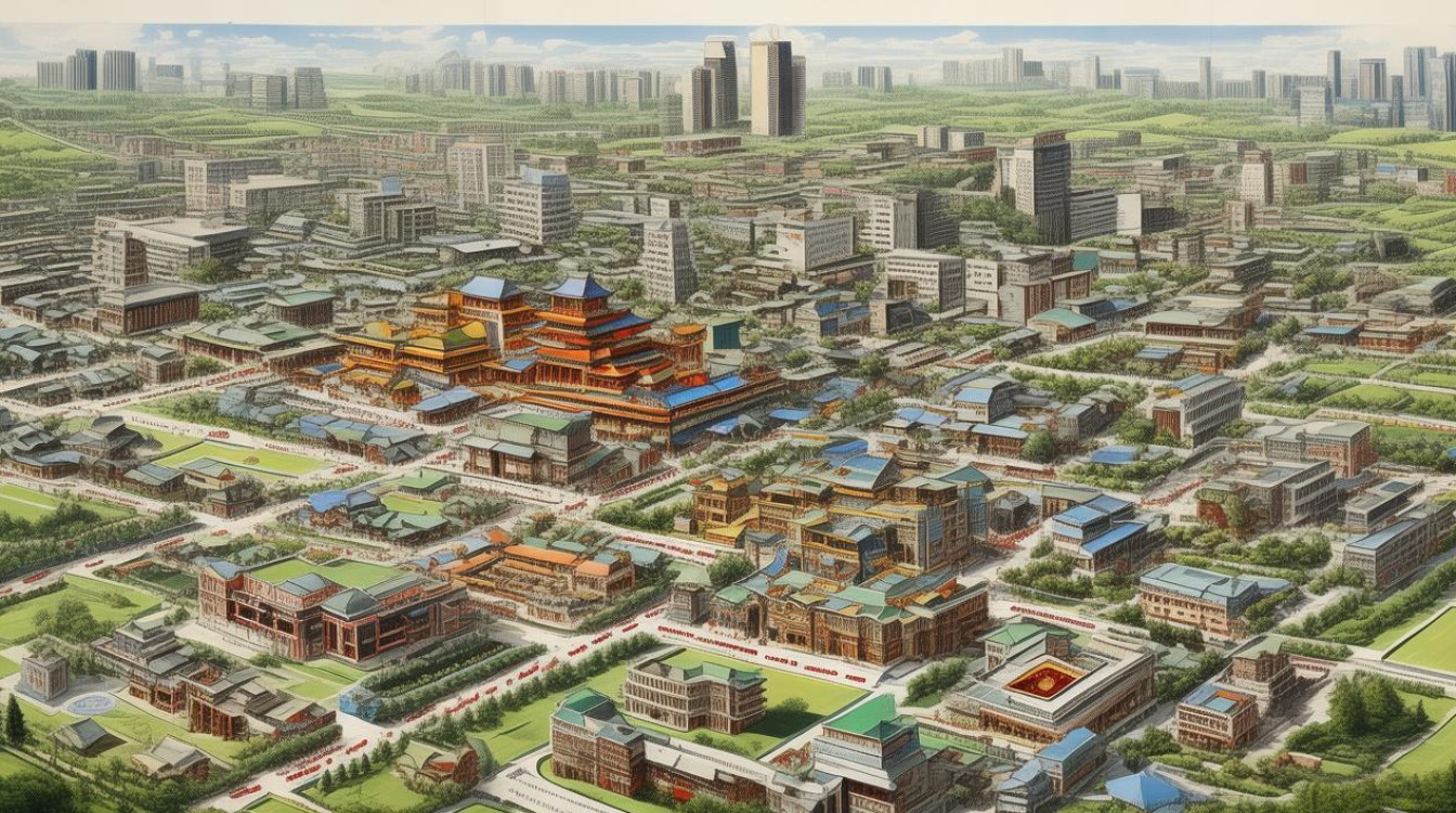 成都市内景点分布图