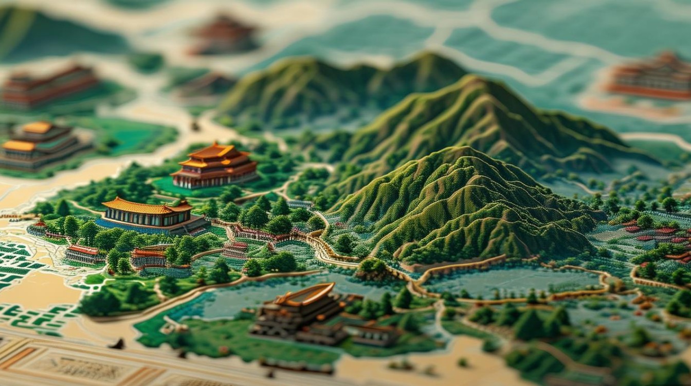 青城山景点分布图