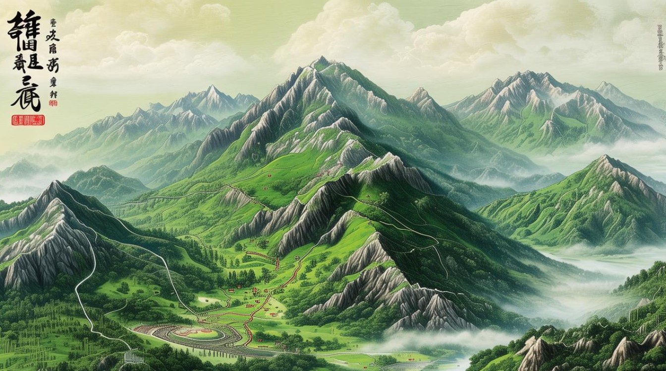 青城山景点分布图