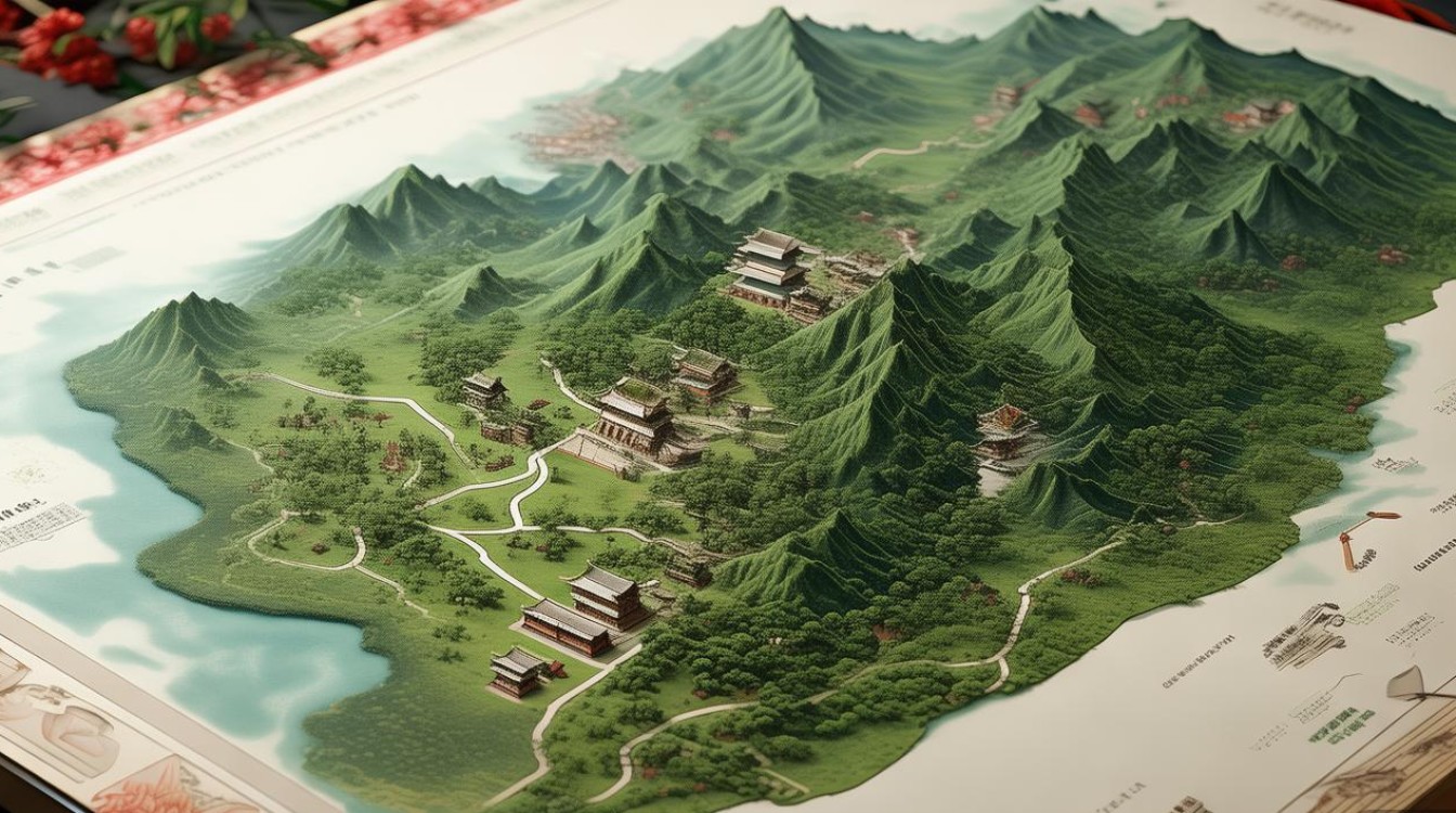 青城山景点分布图