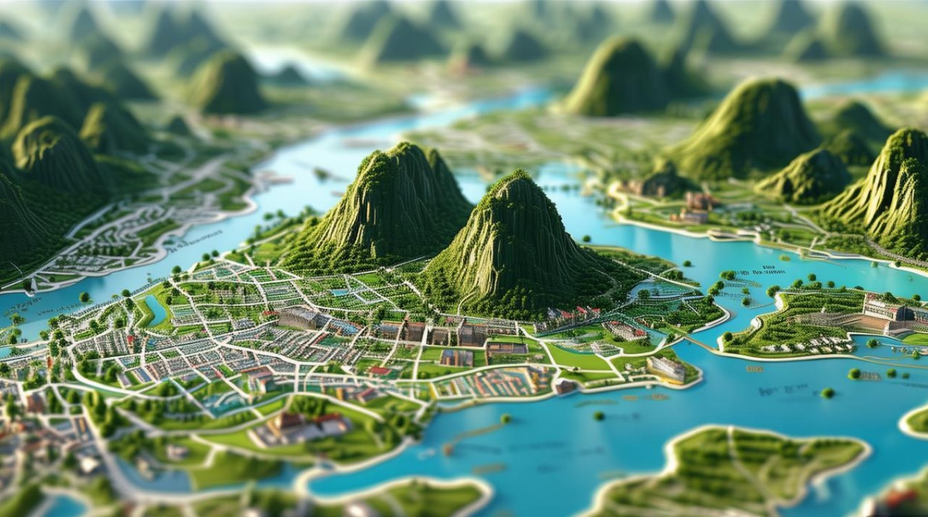 桂林市区景点分布图 桂林市区景点分布图