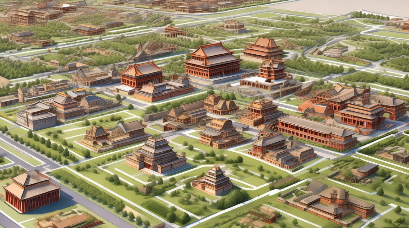 西安主要景点分布图 西安主要景点分布图