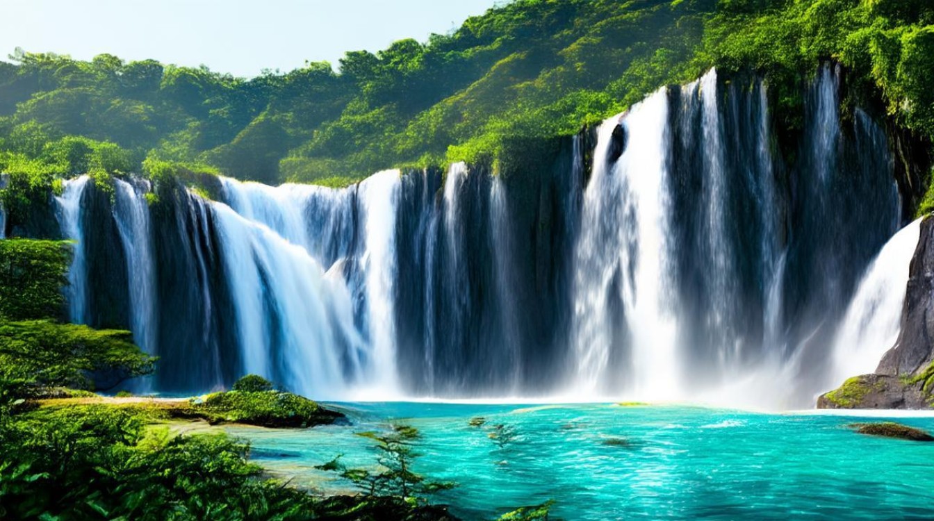 景点德天瀑布 景点德天瀑布