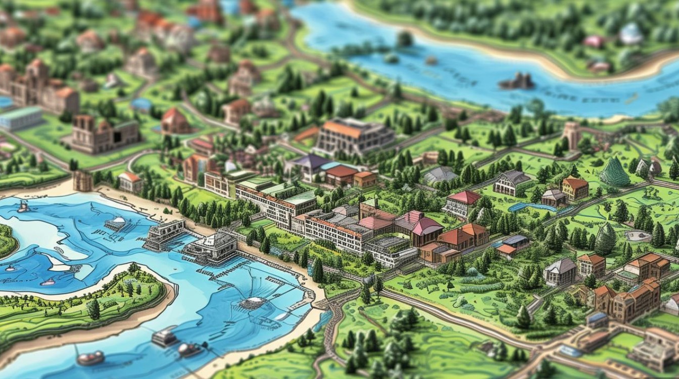 手绘景点地图 手绘景点地图