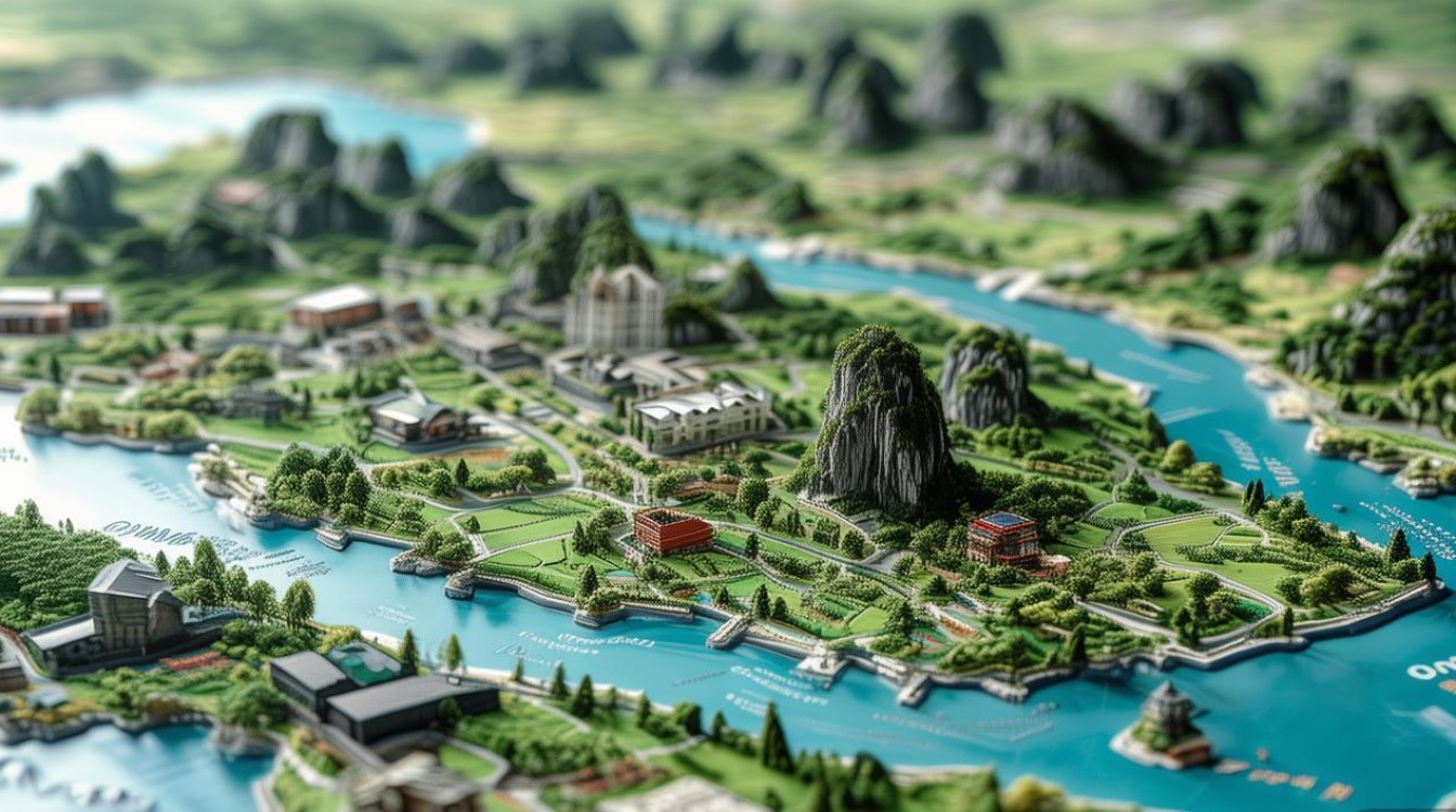 桂林阳朔景点分布图 桂林阳朔景点分布图