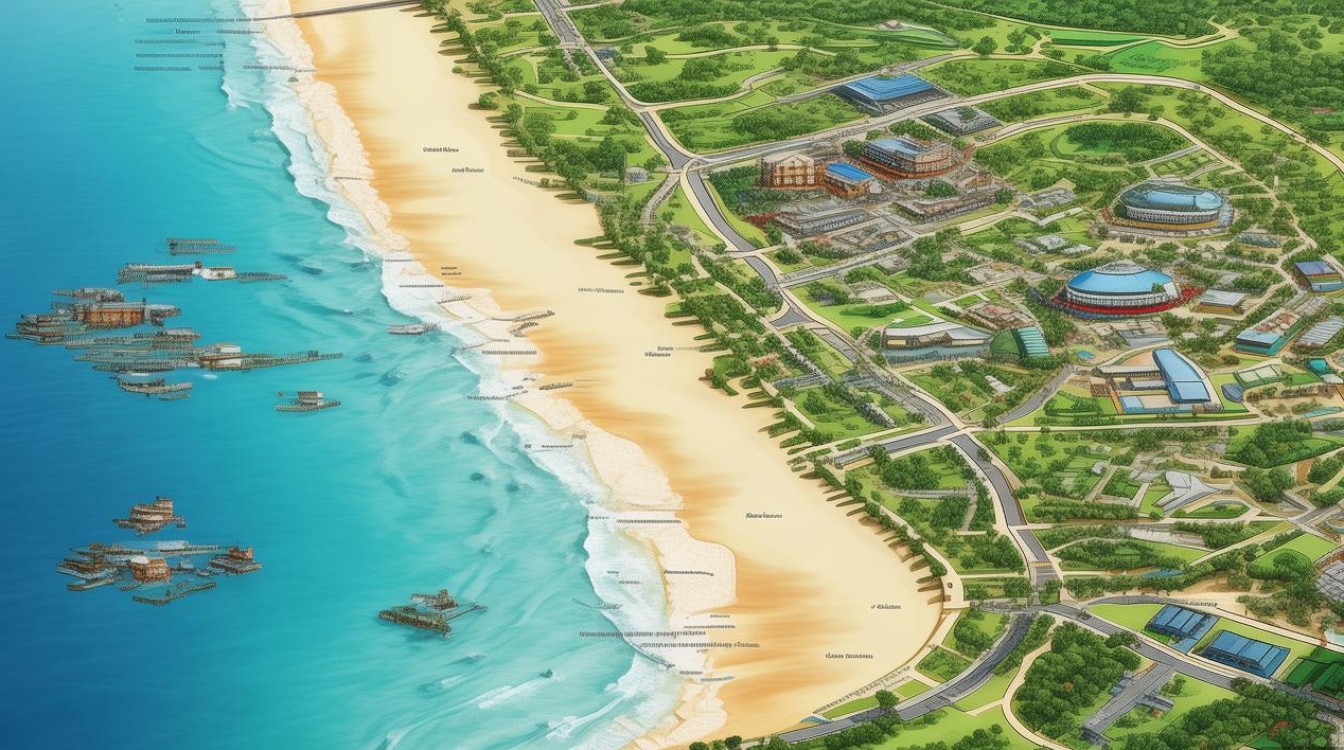 三亚各景点分布图