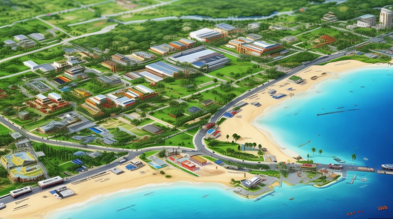 三亚各景点分布图