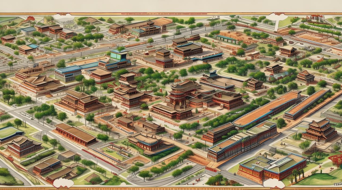 西安市景点分布图 西安市景点分布图