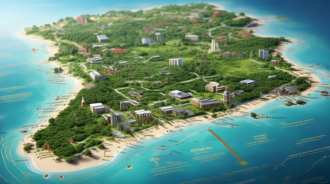 涠洲岛景点地图