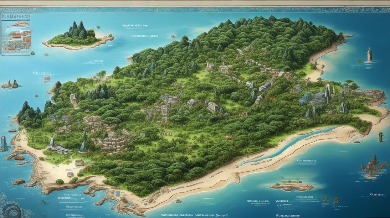 涠洲岛景点地图