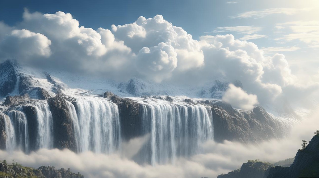 云瀑布的景点 云瀑布的景点