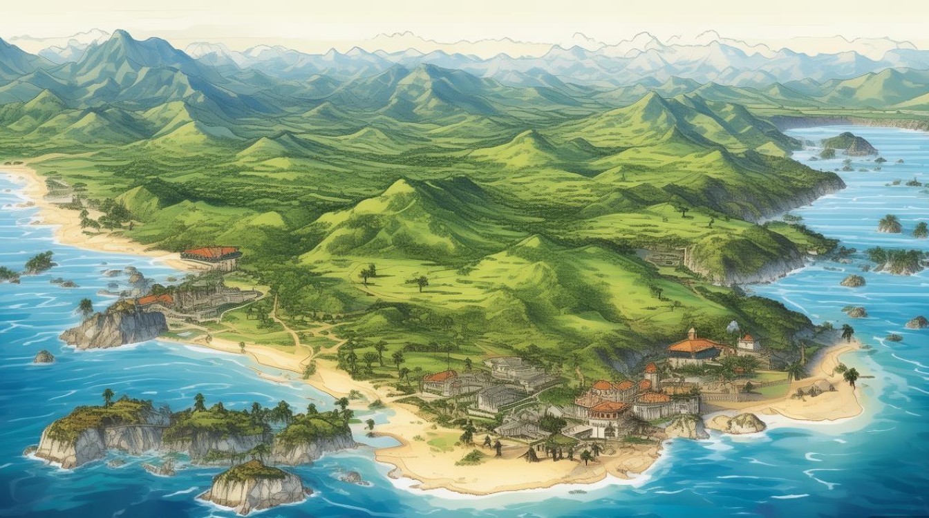 养马岛景点分布图