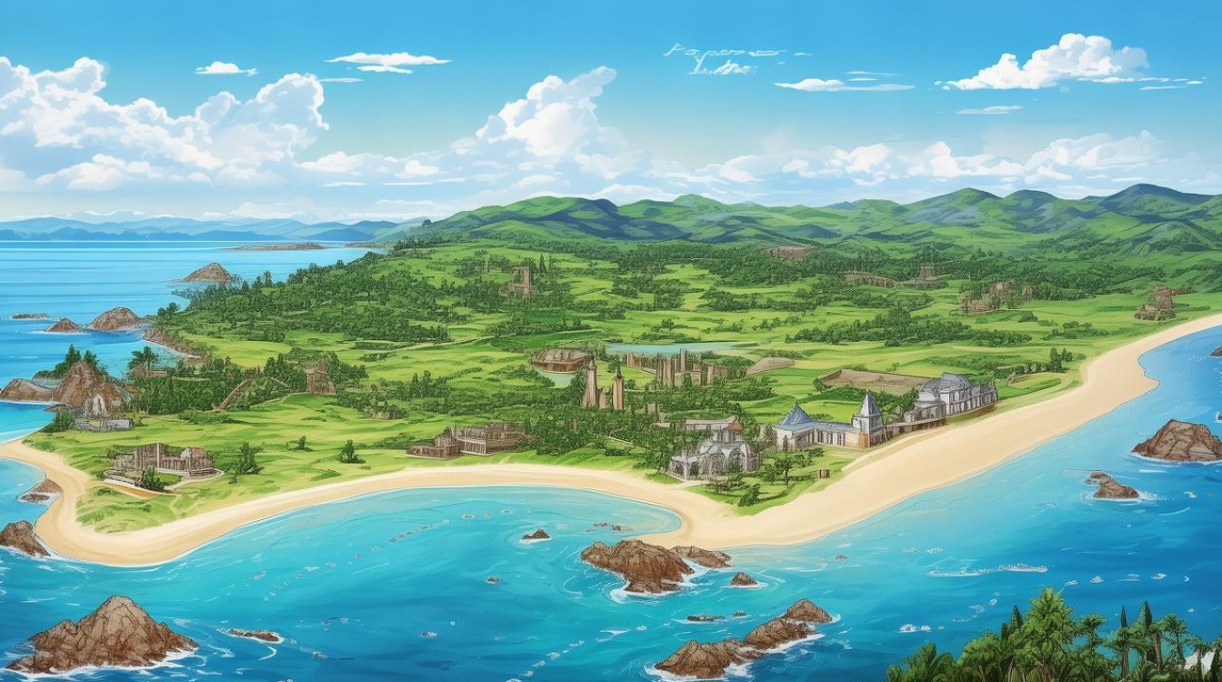 养马岛景点分布图