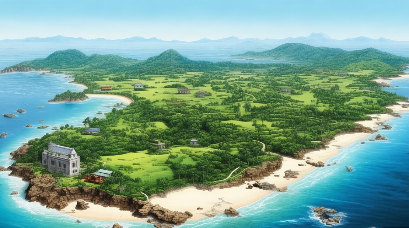 养马岛景点分布图