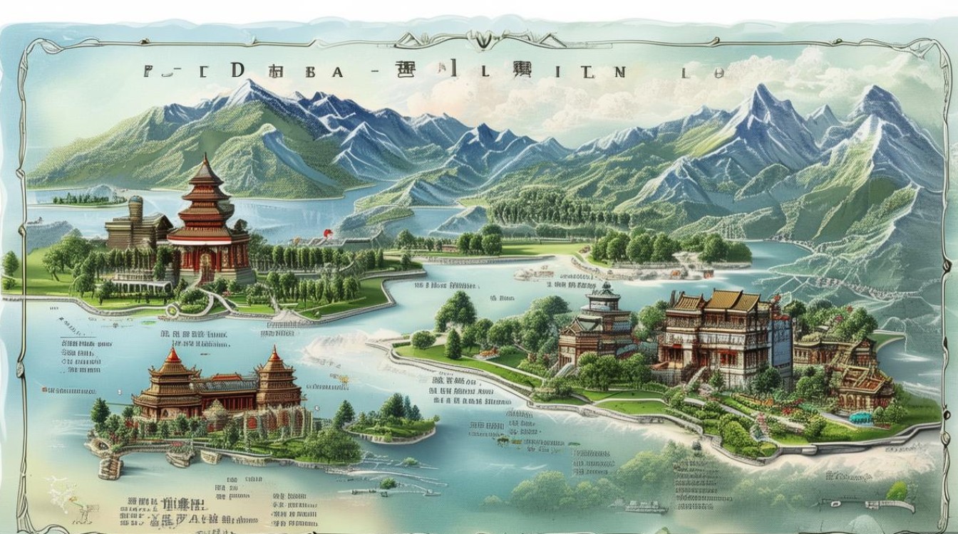 大理必去4个景点地图