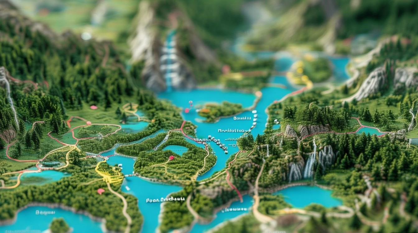 九寨沟路线图景点