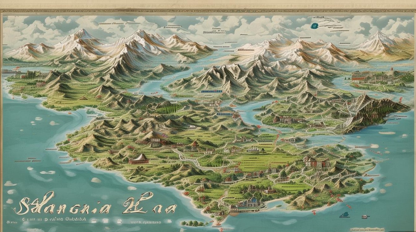 香格里拉景点分布图 香格里拉景点分布图