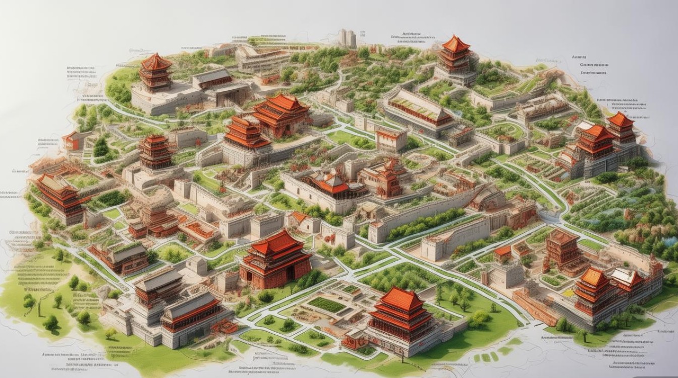 西安旅游景点分布图 西安旅游景点分布图