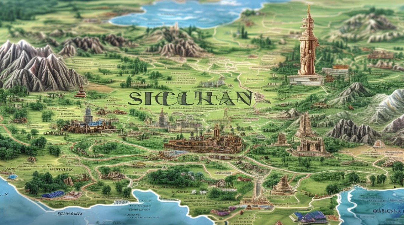 四川旅游景点分布图