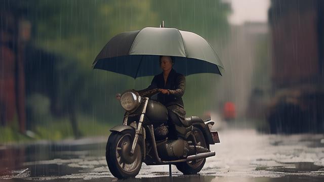 摩托车雨伞